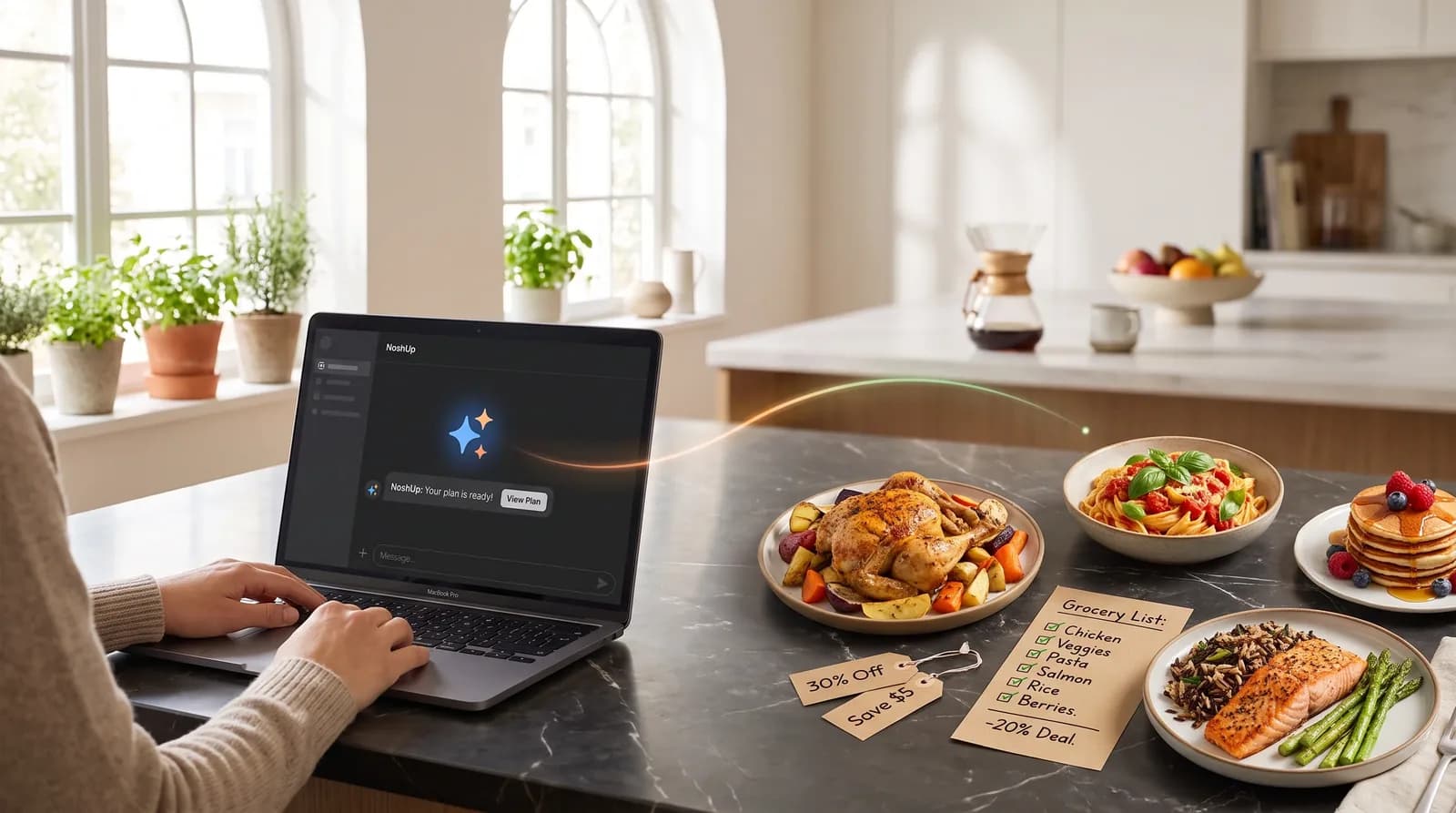 Planning family meals with NoshUp